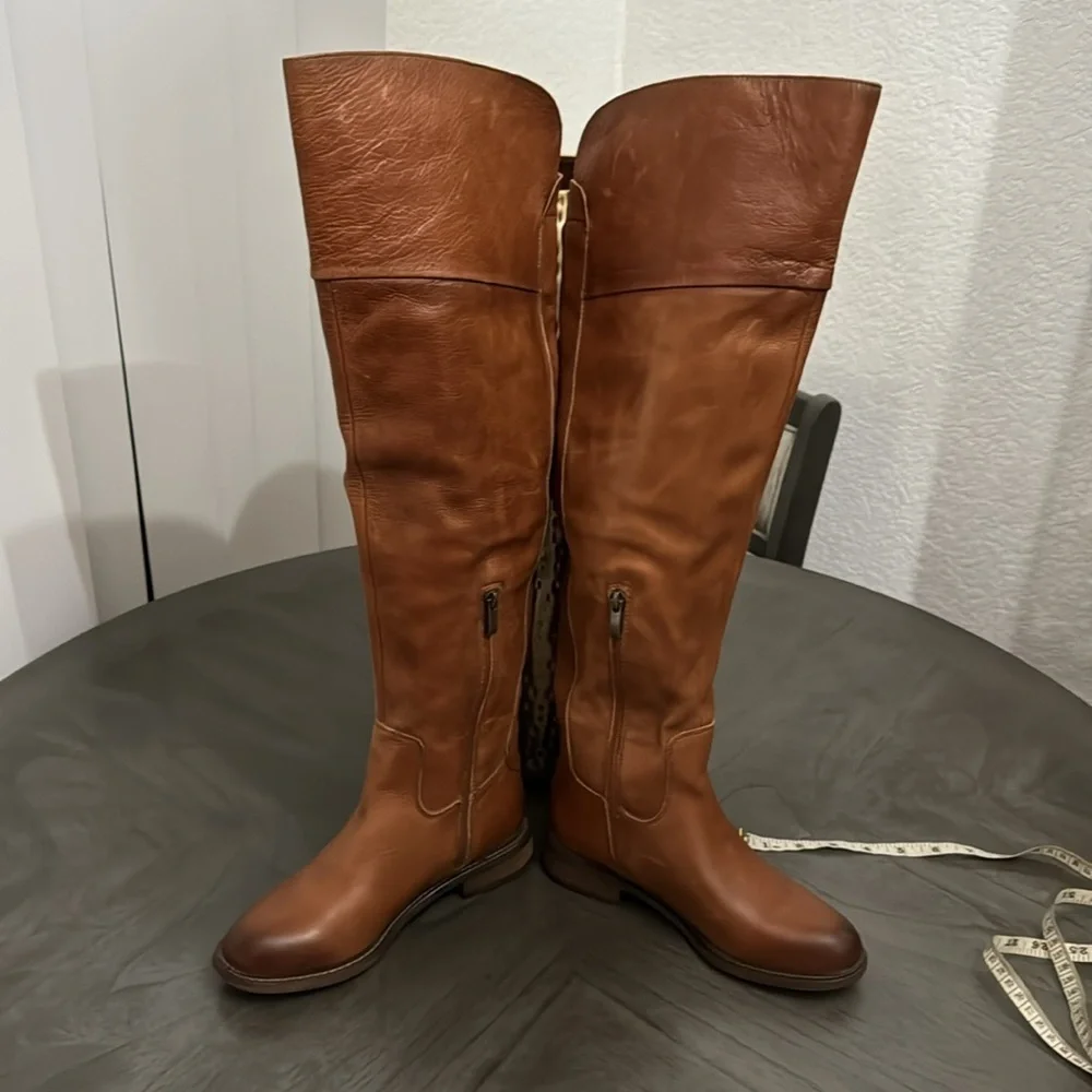 Franco Sarto Leather Over the Knee Boots Haleen